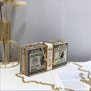 Crystal cash evening clutch